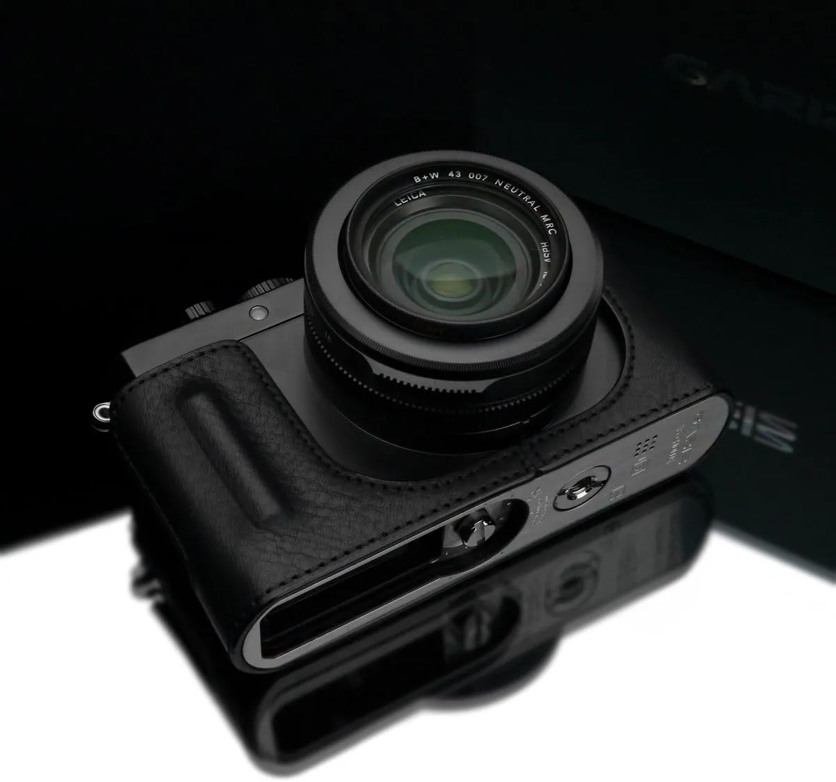 Gariz Genuine Leather HG-DLUXBK Camera Metal Half Case for Leica DLUX D-LUX7 (Typ 109), Black