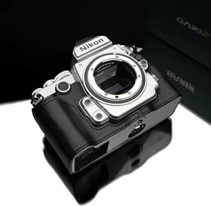 Gariz Genuine Leather XS-CHDFBK Camera Metal Half Case for Nikon DF, Black