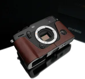 Gariz XS-CHXP3BR Genuine Leather Half Case for Fuji X-Pro3 XPRO3, Brown