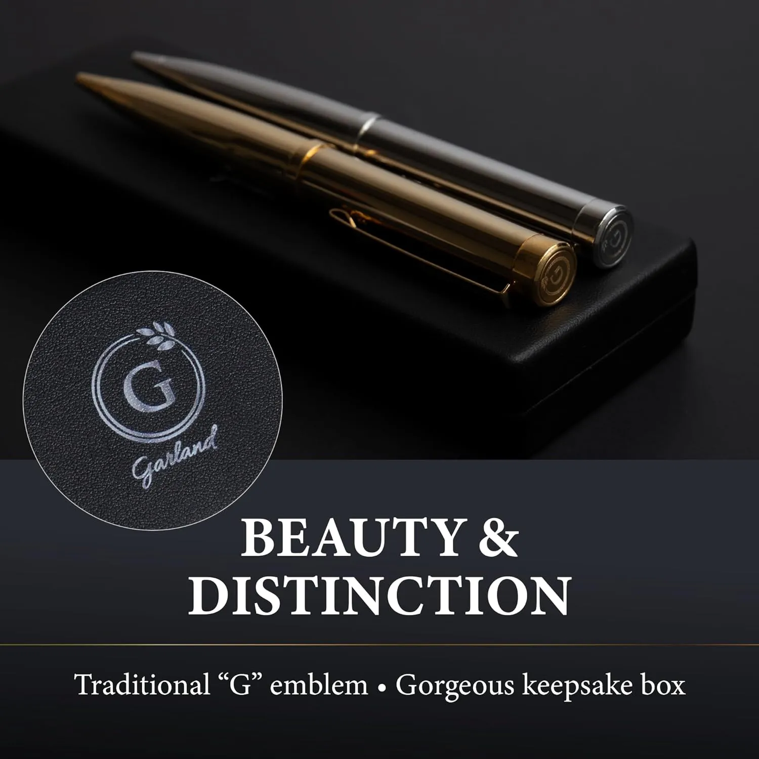 Garland Luxury Executive Twist Pen – Made in USA - Heirloom Quality All Brass Pen, Premium Gift Box, Executive Desk, Gifts, Clients, Graduates, Professionals, Refillable (Gold)