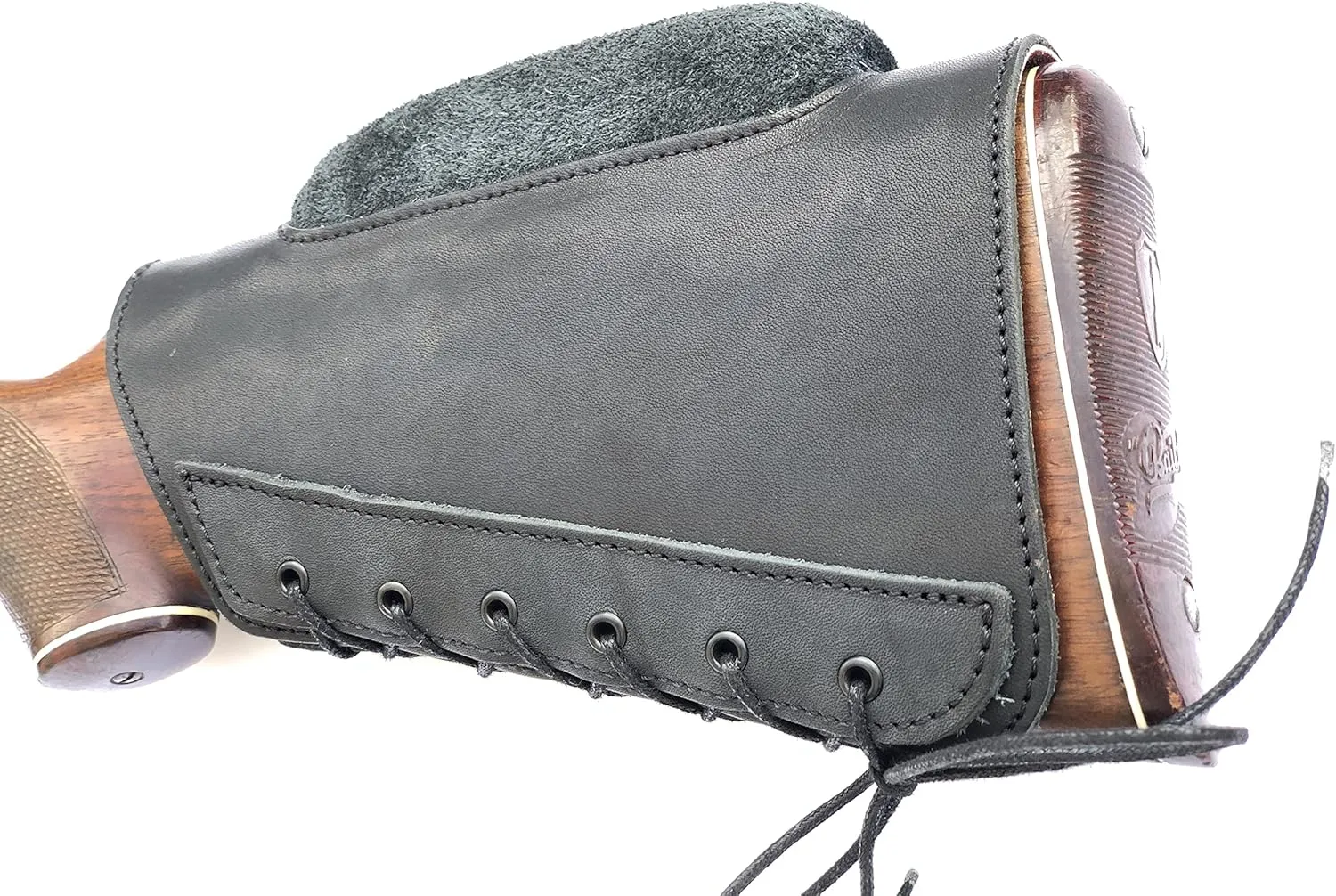 Genuine Leather Buttstock Cover Sleeve Suede Padded Cheek Rest Long Range Shooting