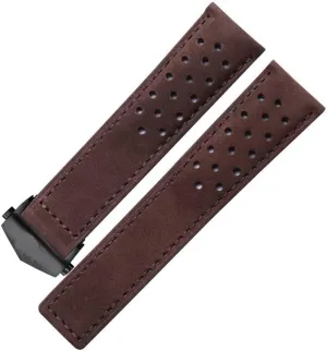 Genuine Leather Watchband For TAG Heuer Watch Strap With Folding Buckle 20mm 22mm Gray Black Brown Cow Leathr Band