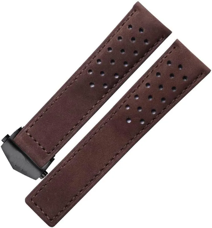 Genuine Leather Watchband For TAG Heuer Watch Strap With Folding Buckle 20mm 22mm Gray Black Brown Cow Leathr Band