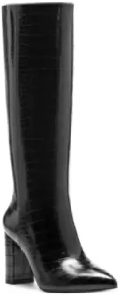 Giani Bernini Womens Adonnys Leather Tall Knee-High Boots Black 11 Medium (B,M)