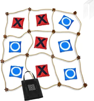 Giant Tic Tac Toe Outdoor Games,3ft x 3ft Portable Bean Bag Toss,Corn Corn Hole for Adults Kids,Backyard Lawn Camping