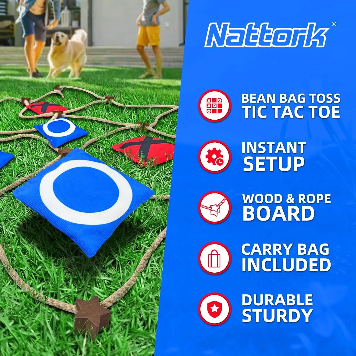 Giant Tic Tac Toe Outdoor Games,3ft x 3ft Portable Bean Bag Toss,Corn Corn Hole for Adults Kids,Backyard Lawn Camping