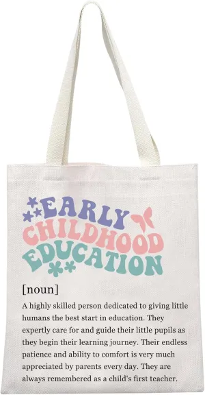 GJTIM Early Childhood Educator Gift Daycare Teacher Special Education Sped Teacher Gift Early Childhood Education Tote Bag