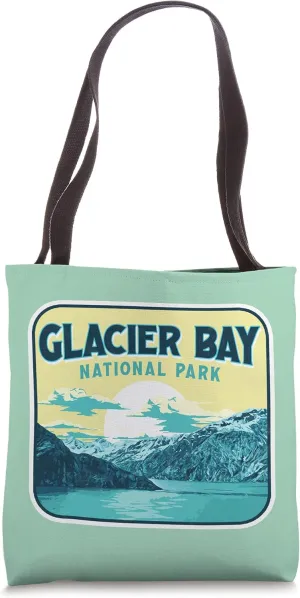 Glacier Bay National Park Alaska Vintage Graphic Tote Bag