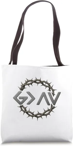 God is Faithful More Than Highs and Lows Christian Men Women Tote Bag