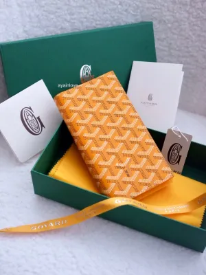 GOYARD Saint Roch Yellow Canvas and Calfskin Wallet 2025