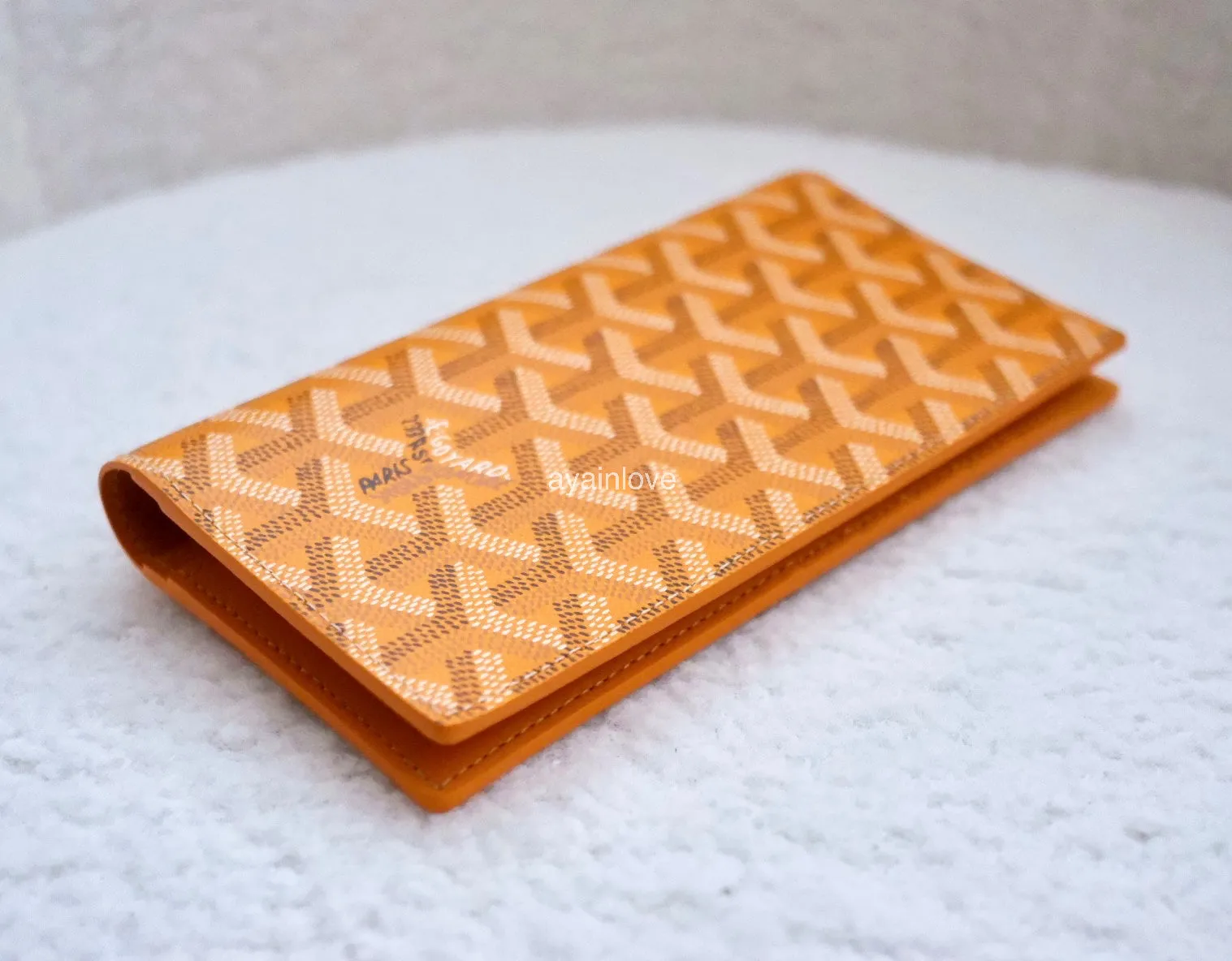 GOYARD Saint Roch Yellow Canvas and Calfskin Wallet 2025