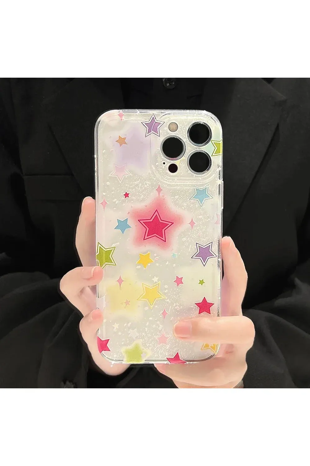Gradient Star Clear Phone Case