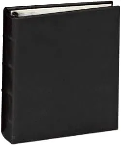 Graphic Image Standard 3-Ring Rustico-Black Bonded Leather Album (Filled) w/Slip-in Pocket Pages (tm) - 4x6