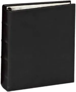 Graphic Image Standard 3-Ring Rustico-Black Bonded Leather Album (Filled) w/Slip-in Pocket Pages (tm) - 4x6