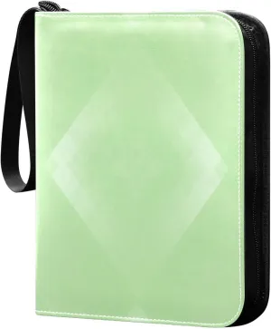 Green Card Binder 4 Pockets, 400 Pockets Trading Card Binder Removable Card Albums Card Holder for Games, Sports, Football, Baseball Cards