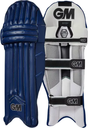 Gunn & Moore GM Cricket Maxi 606 Batting Leg Guards for Adults ' (Navy Blue and Black Color), Right Handed