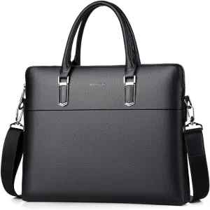 Handbag Leather Bag Business Briefcase Casual Large Capacity Shoulder Crossbody Bag Computer Bag