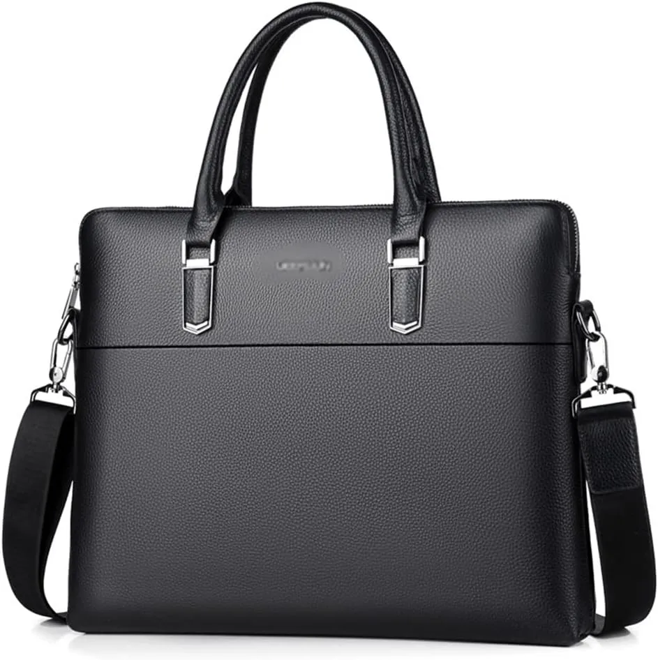 Handbag Leather Bag Business Briefcase Casual Large Capacity Shoulder Crossbody Bag Computer Bag