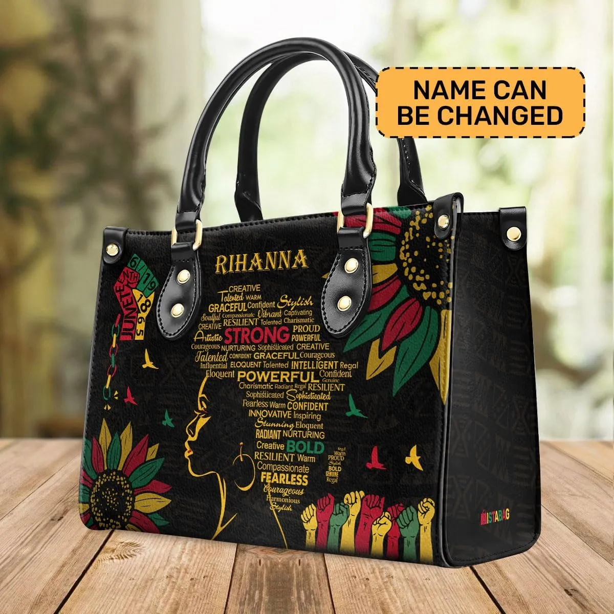 Happy Juneteenth Day Party Gifts - Personalized Leather Bag - Juneteenth Gifts for Adults - Black Independence
