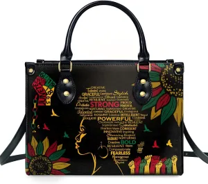 Happy Juneteenth Day Party Gifts - Personalized Leather Bag - Juneteenth Gifts for Adults - Black Independence