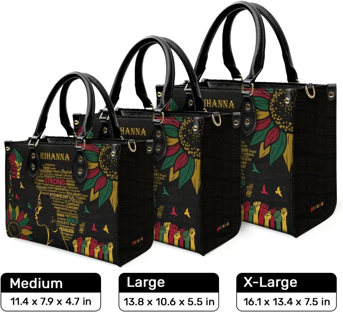 Happy Juneteenth Day Party Gifts - Personalized Leather Bag - Juneteenth Gifts for Adults - Black Independence