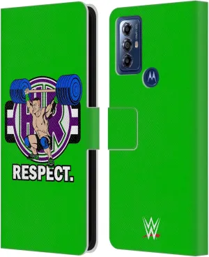Head Case Designs Officially Licensed WWE John Cenation Respect 2017/18 Superstars 4 Leather Book Wallet Case Cover Compatible with Motorola Moto G Play (2023)