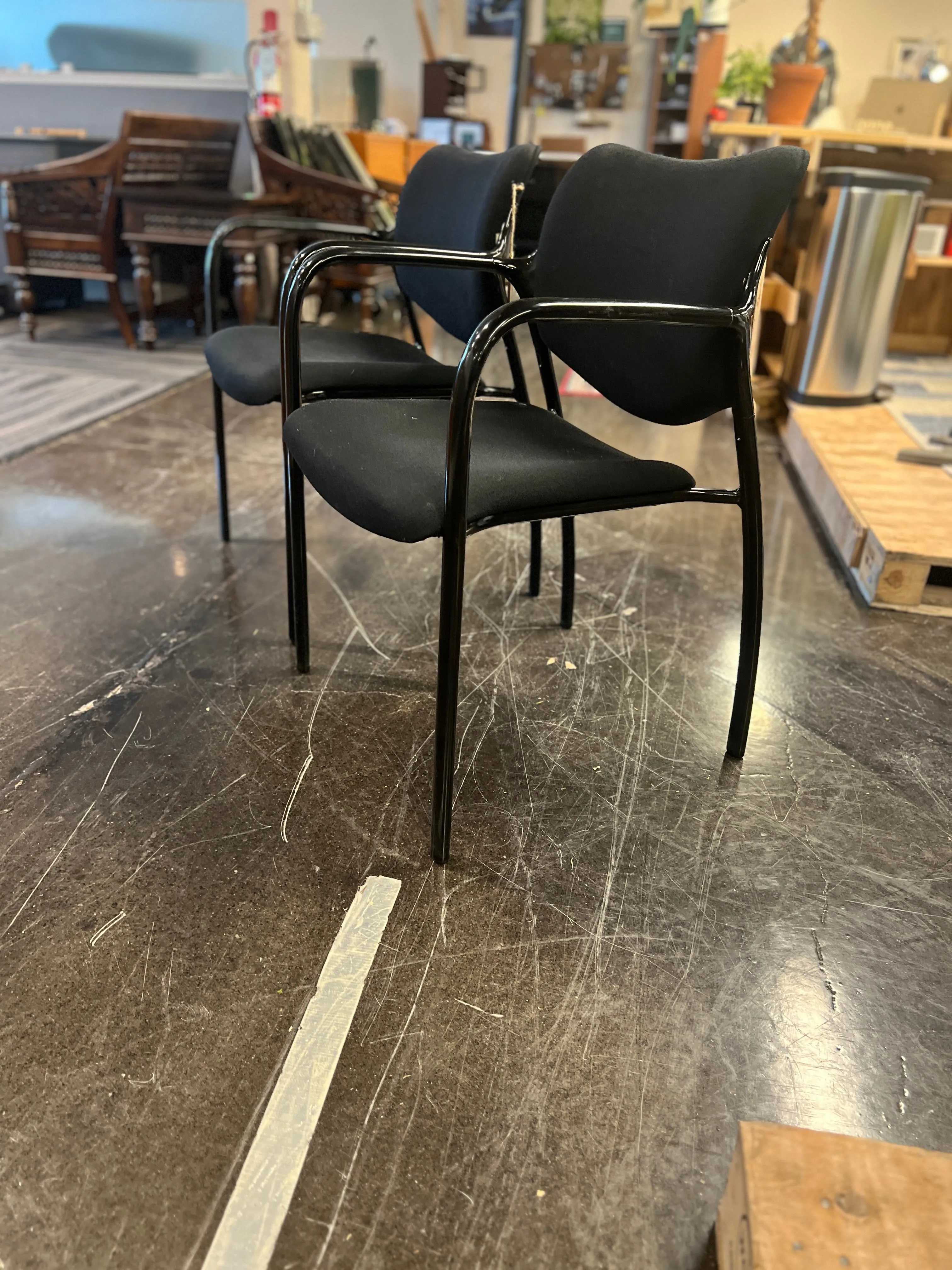 Herman Miller Black Stacking Chairs
