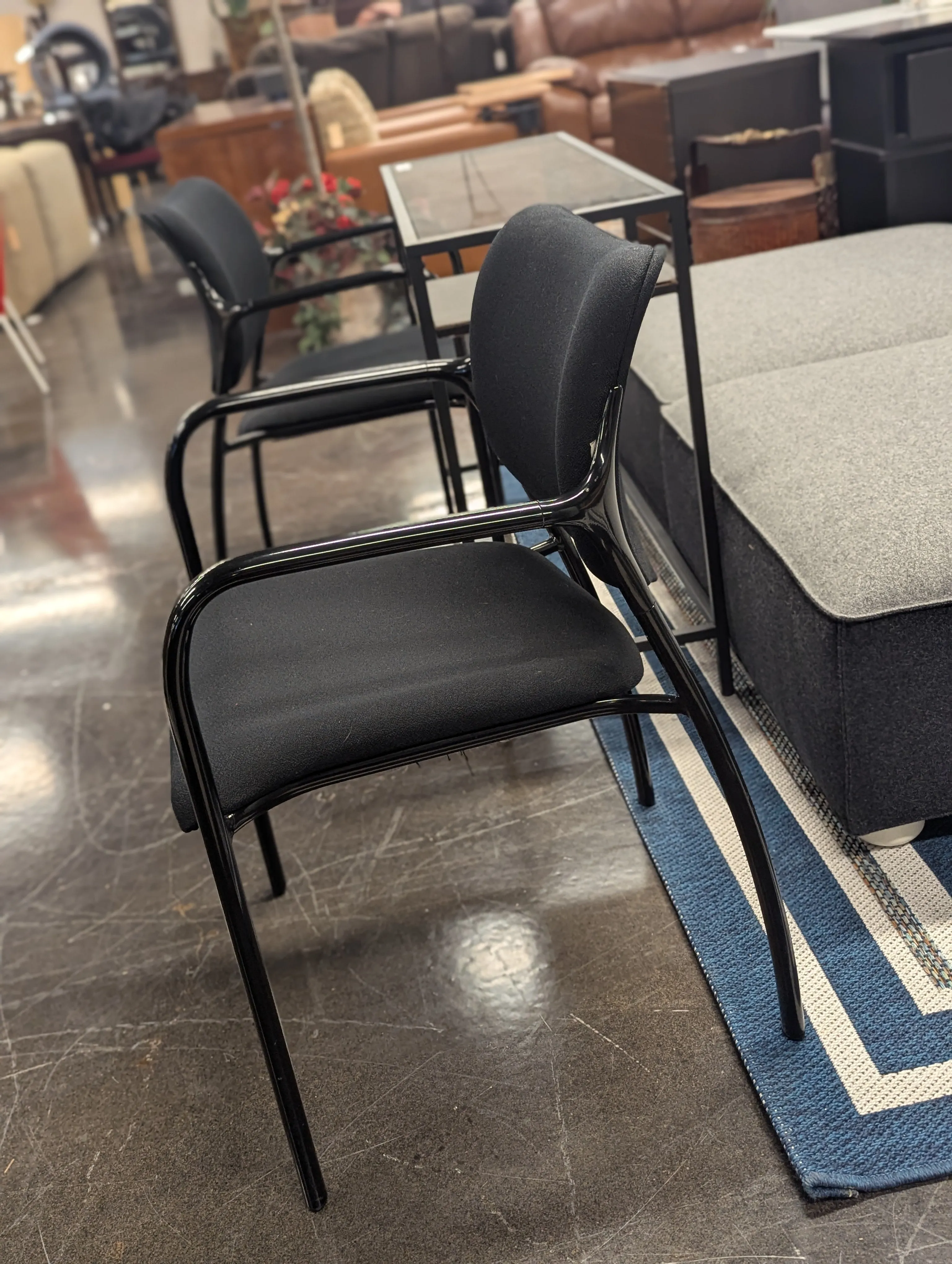 Herman Miller Black Stacking Chairs