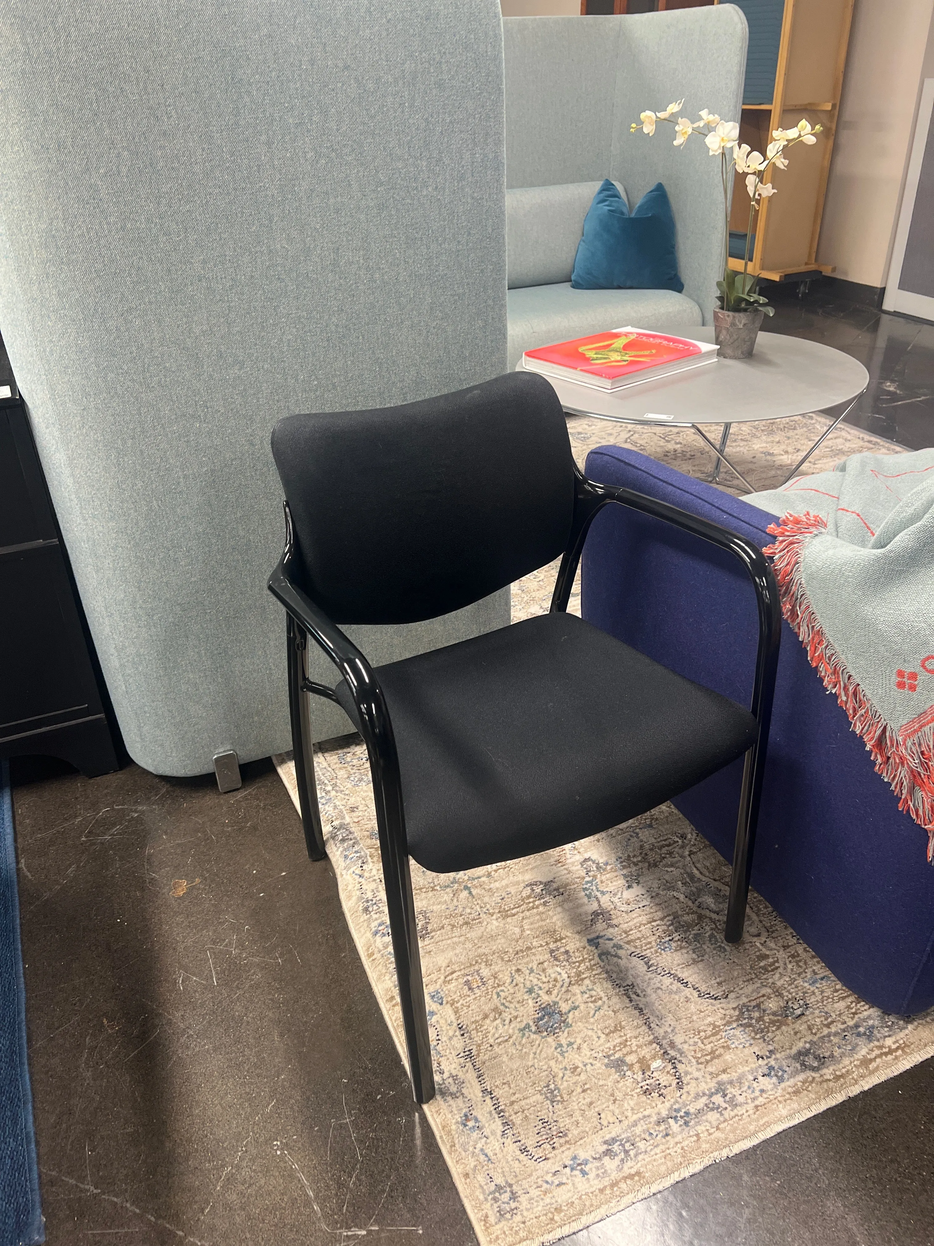 Herman Miller Black Stacking Chairs