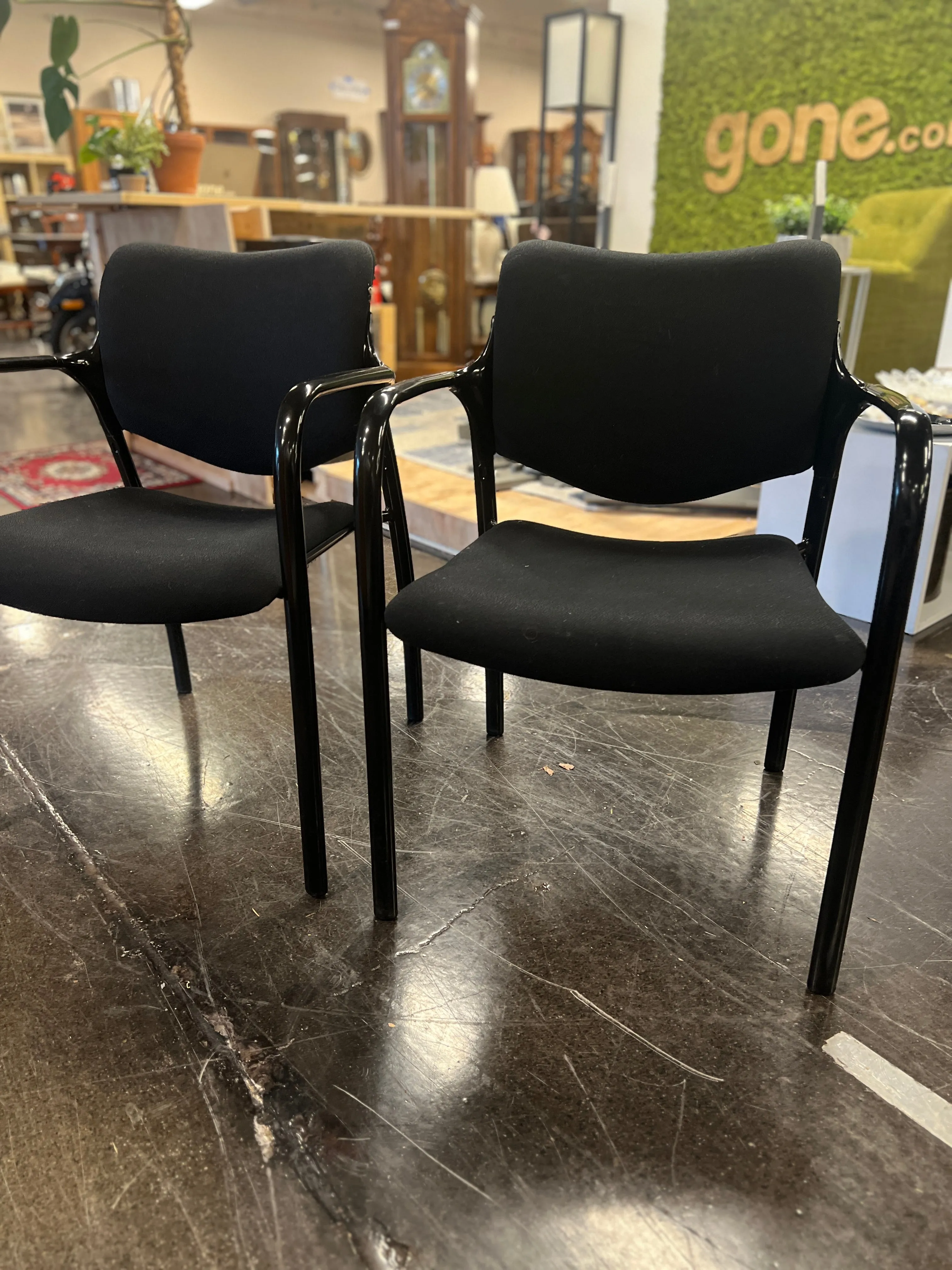 Herman Miller Black Stacking Chairs