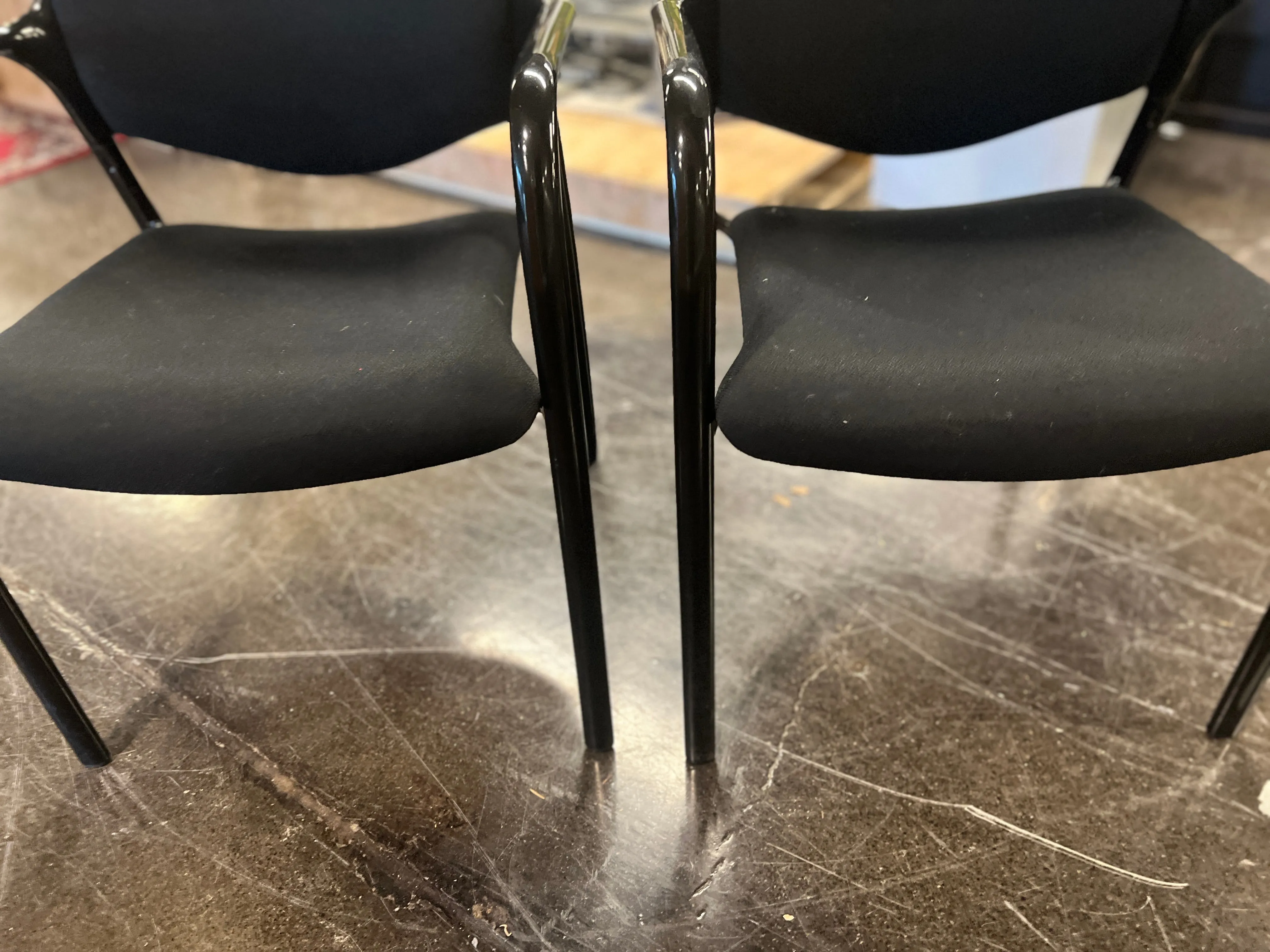 Herman Miller Black Stacking Chairs