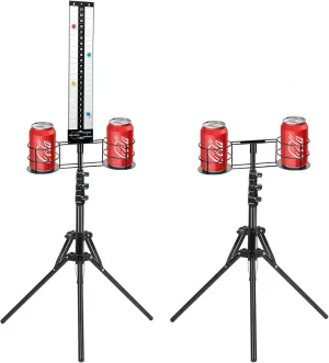Hestiasko Cornhole Scoreboard, Metal Magnetic Score Keeper with Drink Holder, Easy to Assemble, Perfect for Outdoor and Patio Games