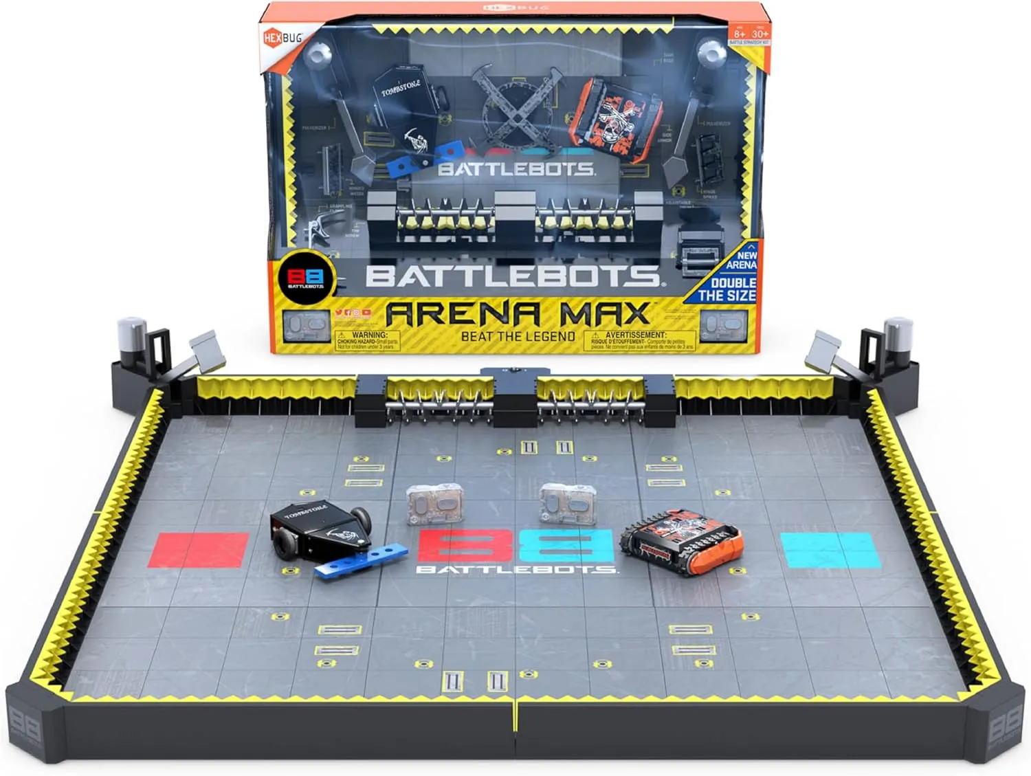 HEXBUG BattleBots Arena MAX, Remote Control Robot Toys for Kids with Over 30 Pieces, STEM Toys for Boys & Girls Ages 8 & Up, Batteries Included