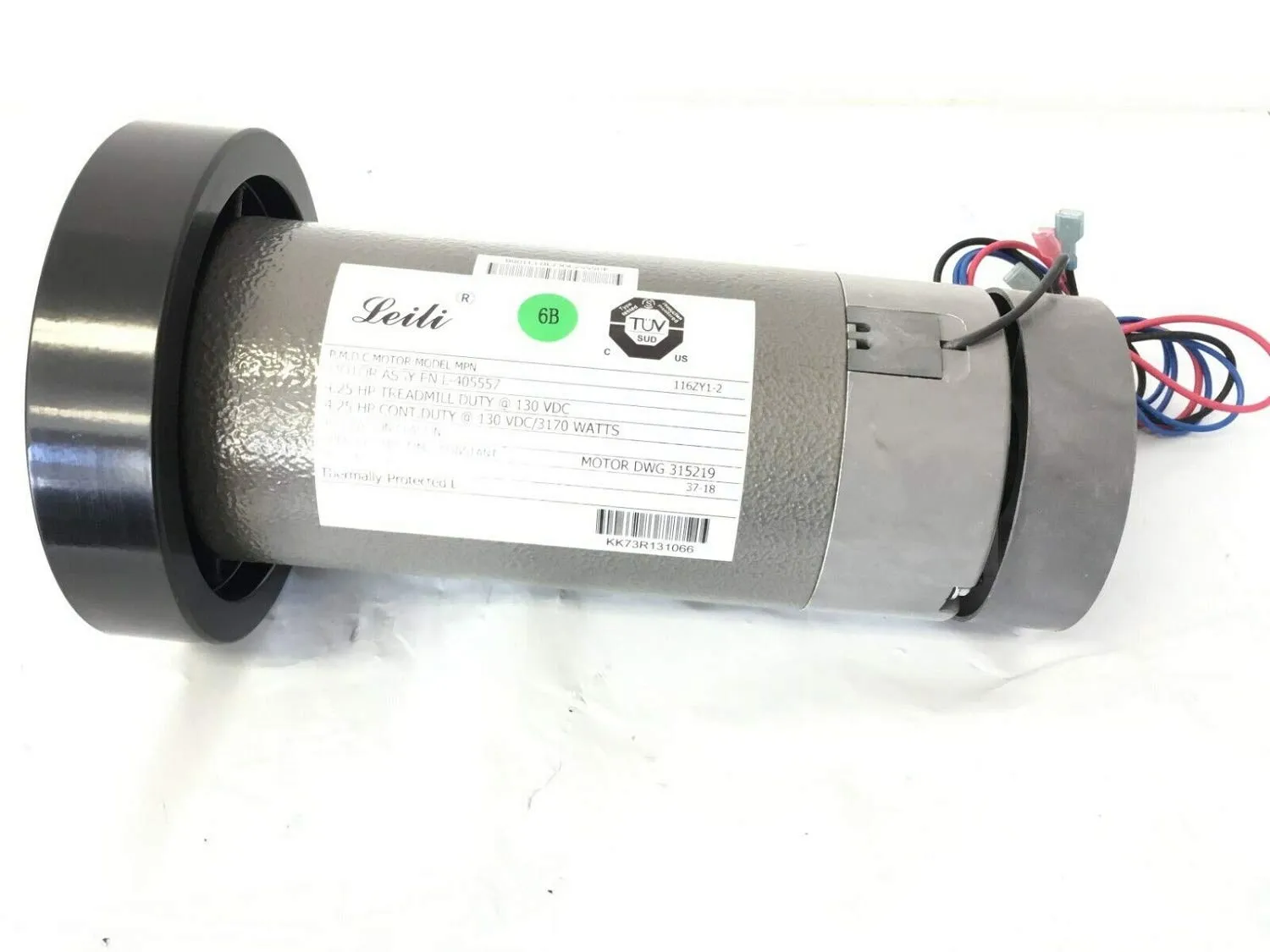 H.F Exchange DC Drive Motor with Flywheel 130VDC, 3170watts, 4.25hp Powerful Duty Permanent Magnet Smooth Operation Easy Replacement Treadmill Motor P/N 405694 Work with Nordic-Track 1750