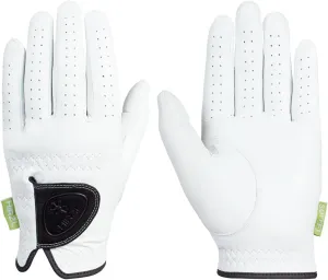 HIRZL Men's Golf Glove, Soffft Pure, Tour Performance, Cabretta Leather, Extra Thin, Velvet, Silk Feel, Long Lasting, Soft & Supple, Sweat Resistance, Water Absorption, White