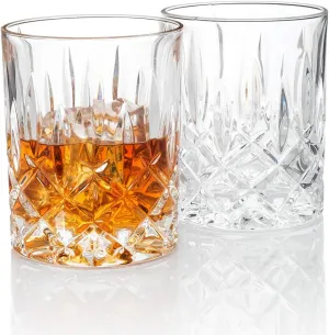 HISTORY COMPANY Men's Bar at the Astor Crystal Whiskey Glass – Best Gift for Bourbon Lovers – 2-Piece Set of Luxury Old Fashioned Tumblers (Gift Box Collection)