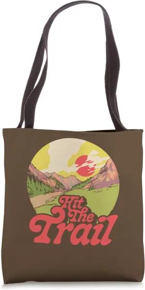 Hit The Trail Mountains & Nature Hike Outdoor Hiking Vitnage Tote Bag