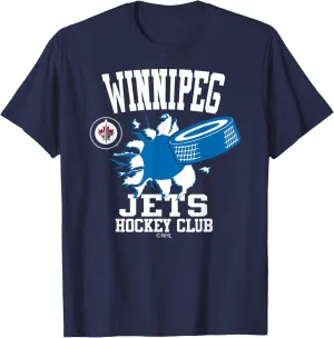 Hockey Puck Burst Navy Officially Licensed T-Shirt