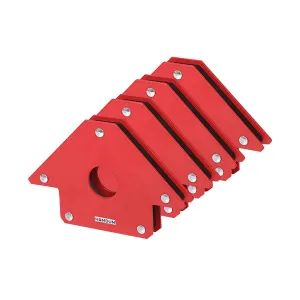 Homdum 4inch Multiangle Magnetic Welding Holder Clamps Arrow Type Square with 12kg Strong Magnet Pull for Accurate Alignment in Fabrication Works Pack of 4 Pc