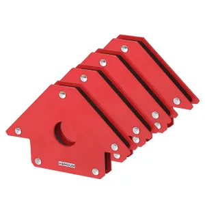 Homdum 5inch Multiangle Magnetic Welding Holder Clamps Arrow Type Square with 12kg Strong Magnet Pull for Accurate Alignment in Fabrication Works Pack of 4 Pc