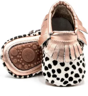 HONGTEYA Leather Baby Moccasins Hard Soled Tassel Crib Toddler Shoes for Boys and Girls…
