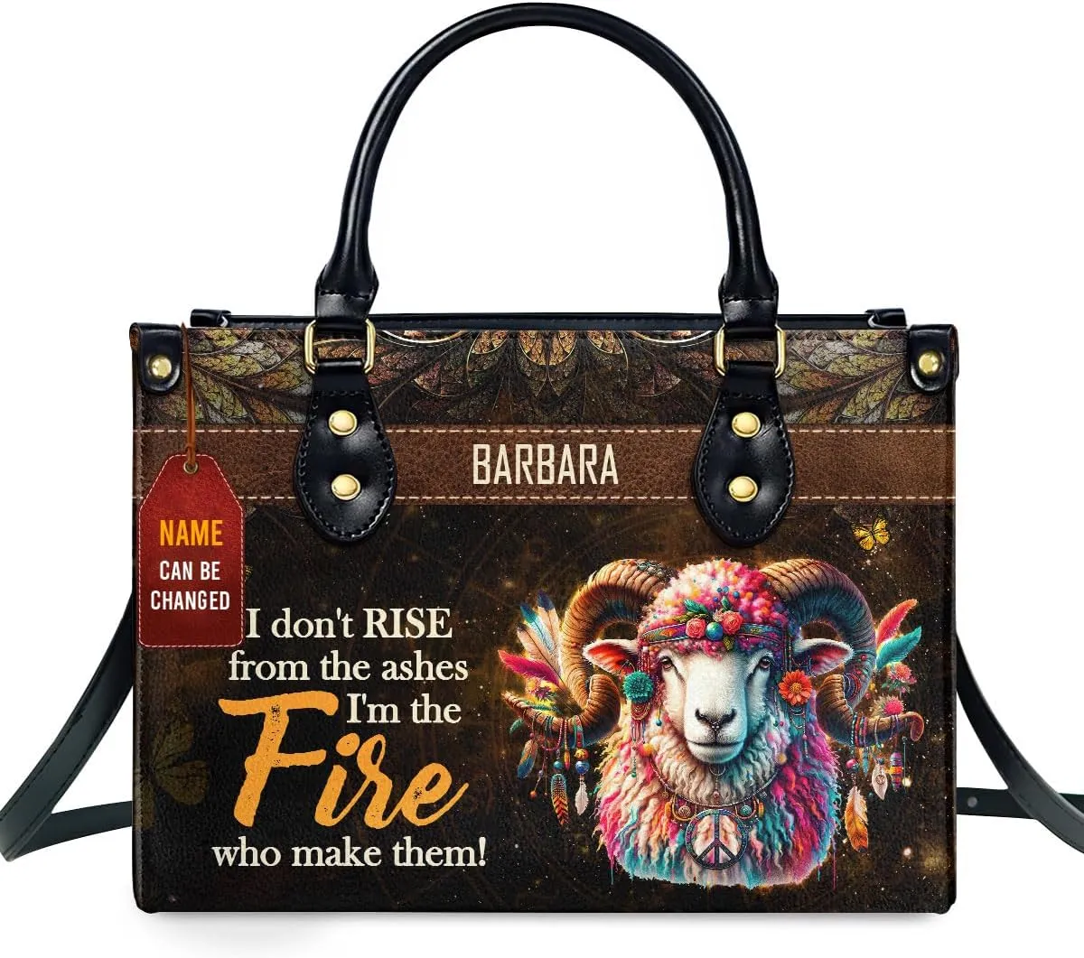 Horoscope - Personalized Leather Handbag For Women, Bohemian, Zodiac, Birthday Gifts - Mothers Day Gifts For Women