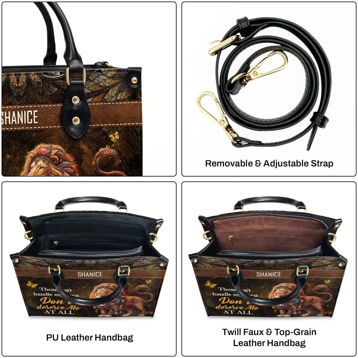 Horoscope - Personalized Leather Handbag For Women, Bohemian, Zodiac, Birthday Gifts - Mothers Day Gifts For Women