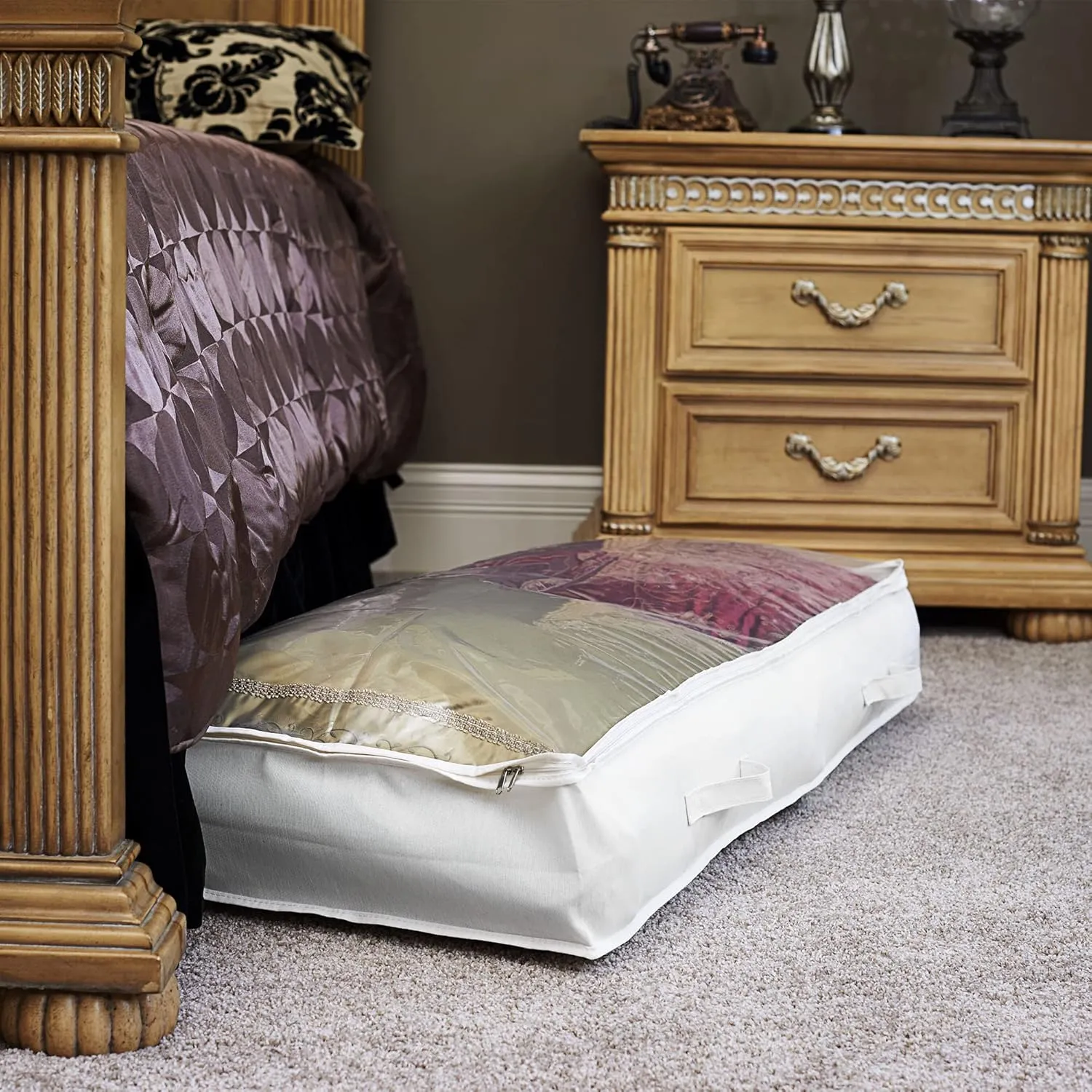Household Essentials Underbed Storage Bag - Natural Canvas