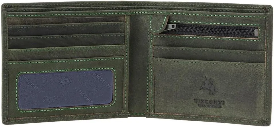 Hunter 707 ID and Card Holder Slim Wallet in Distressed Leather