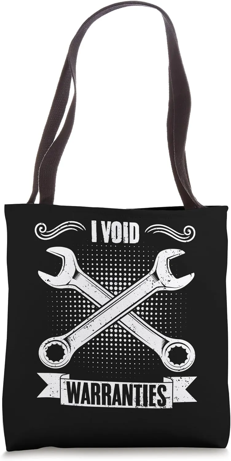 I Void Warranties Funny Automobile Mechanic A Car Technician Tote Bag