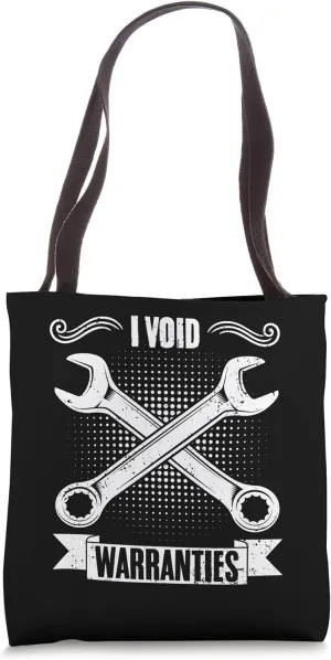 I Void Warranties Funny Automobile Mechanic A Car Technician Tote Bag