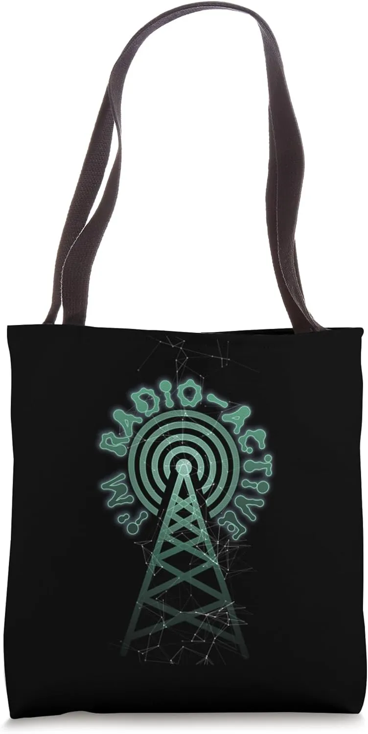 I'm Radio Active With Tower Antenna Funny Ham Radio Tote Bag