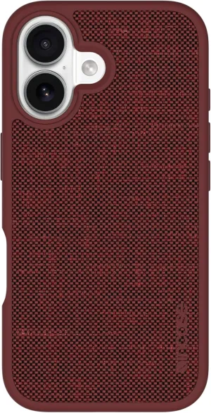 Incase ICON Case with Woolenex & MagSafe for iPhone 16 - Durable, Stylish, Protective, Lightweight, Water-Resistant, Scratch-Resistant with Wireless Magsafe Charging - Cosmic Red