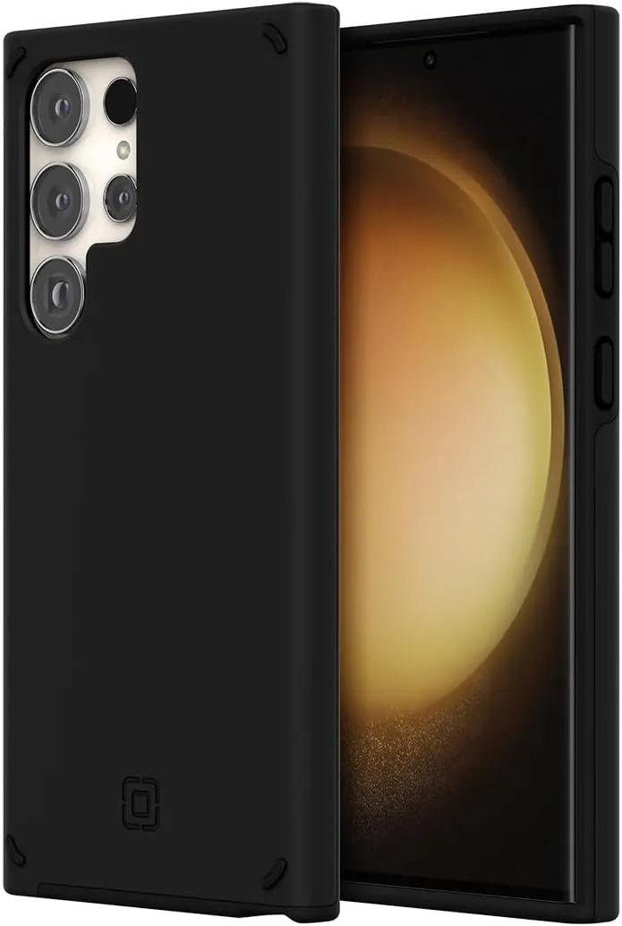 Incipio Duo Phone Case for Samsung S23 Ultra - Slim, Dual-Layer & 12ft Drop Protection - Scratch Resistant   5G & Wireless Charging Compatible - Made from Recycled Materials (Black)